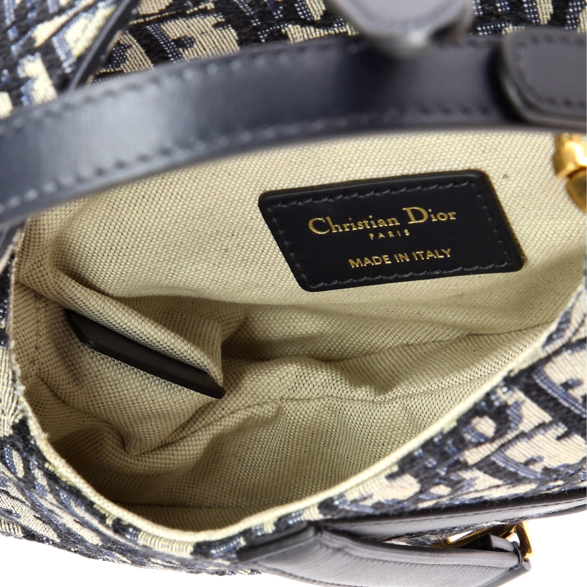 Saddle Handbag Oblique Canvas Mini