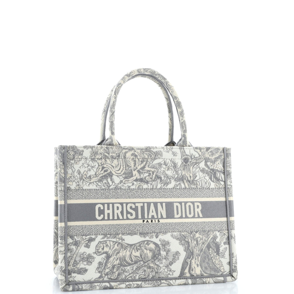 Book Tote Embroidered Canvas Medium