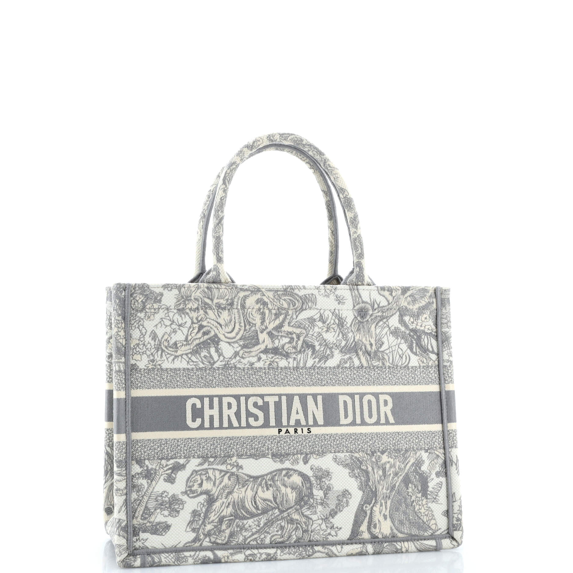 Book Tote Embroidered Canvas Medium