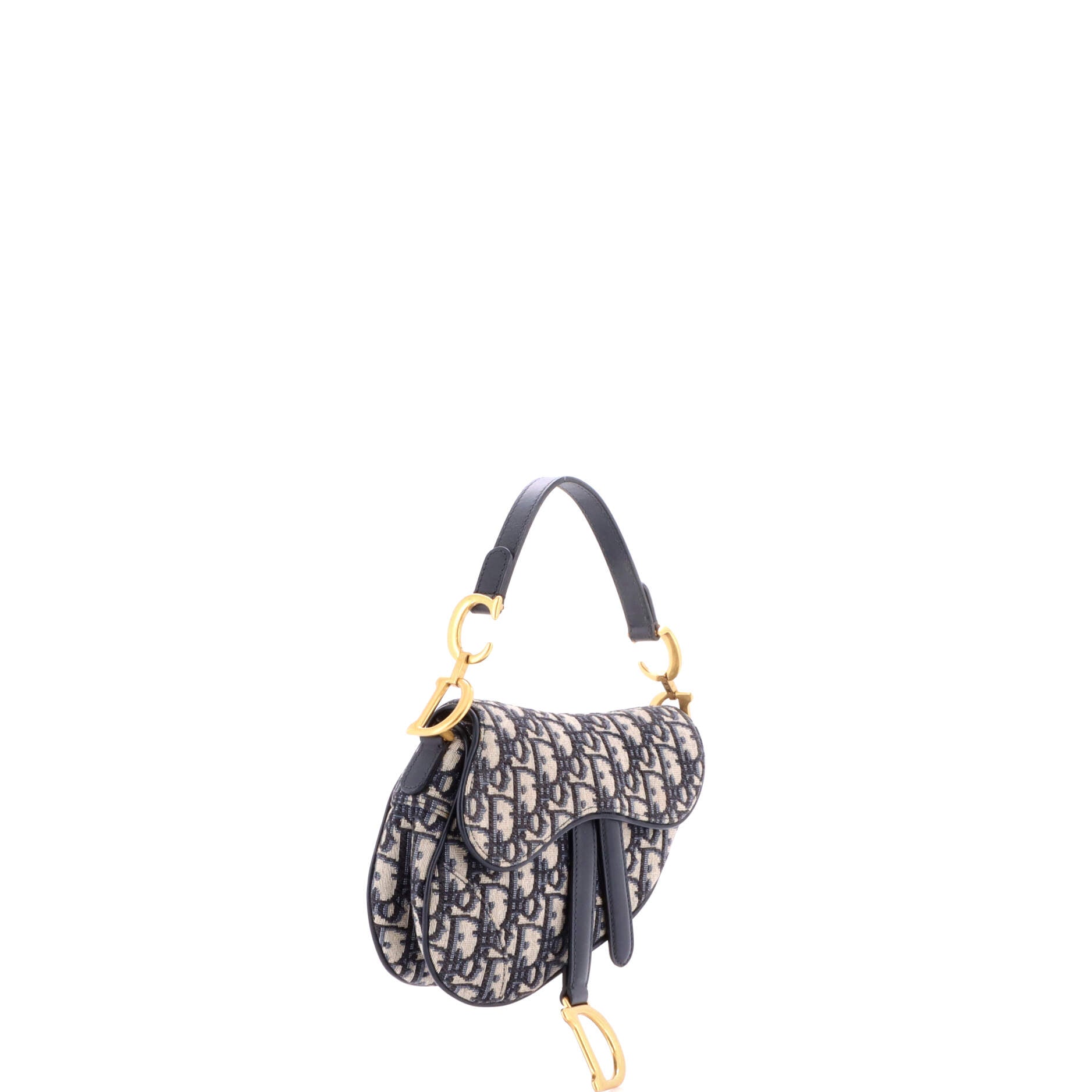 Saddle Handbag Oblique Canvas Mini