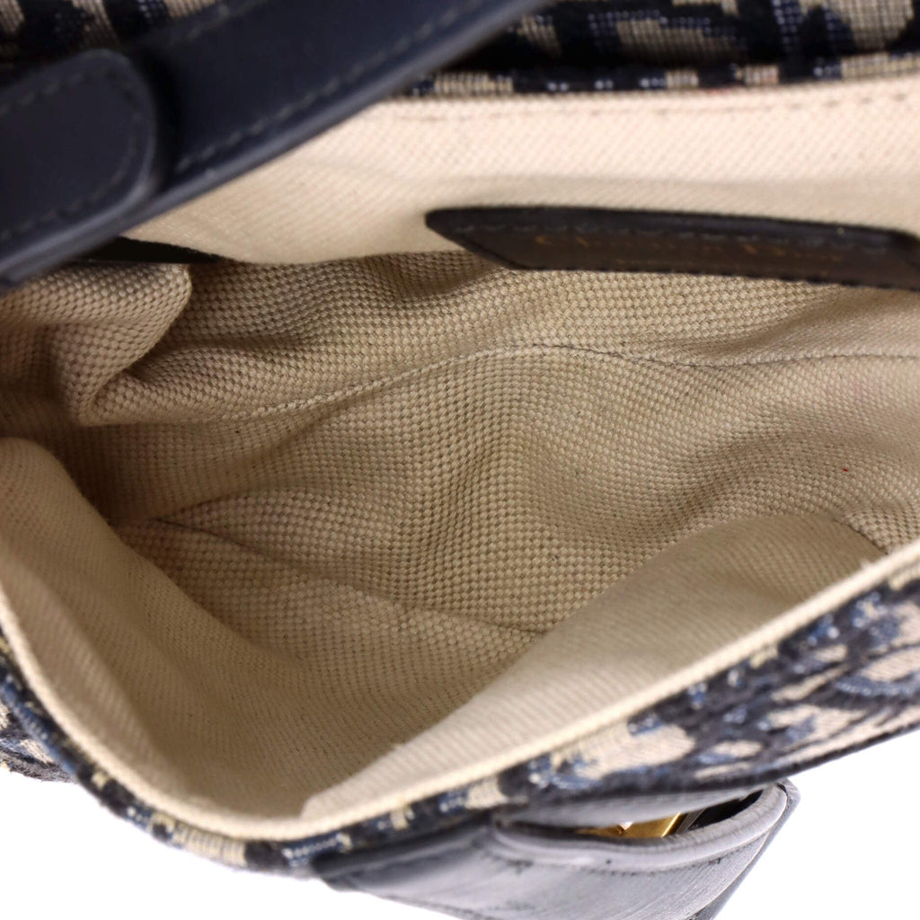 Saddle Handbag Oblique Canvas Mini