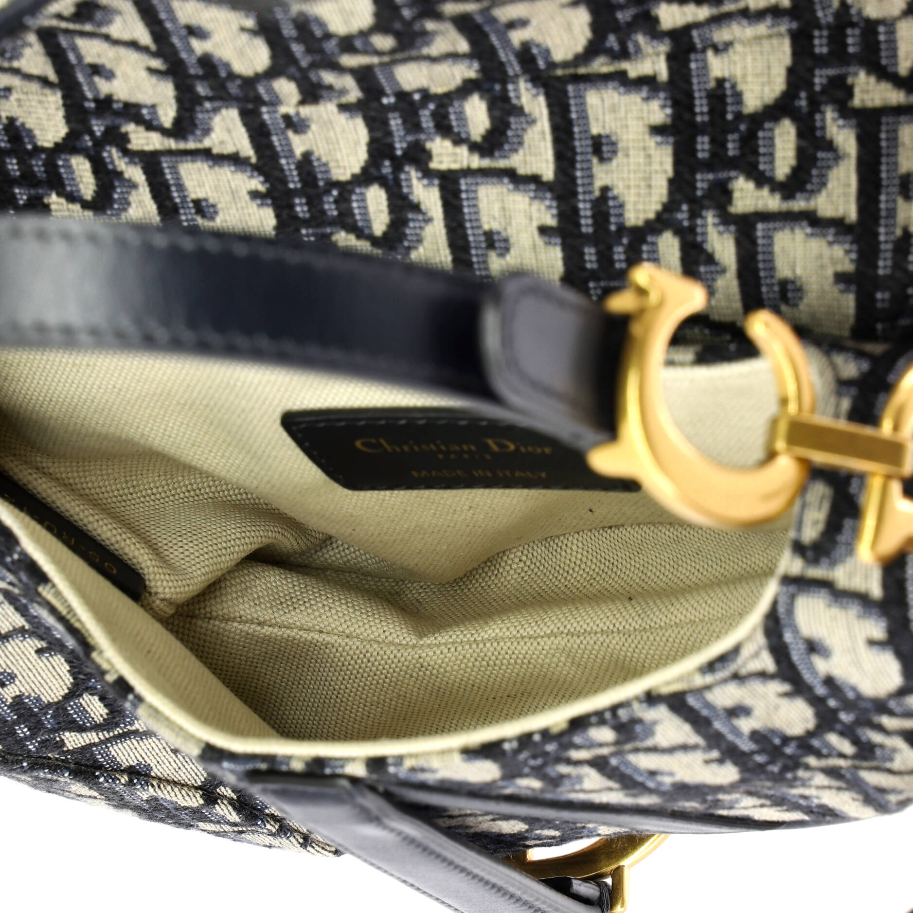 Saddle Handbag Oblique Canvas Mini