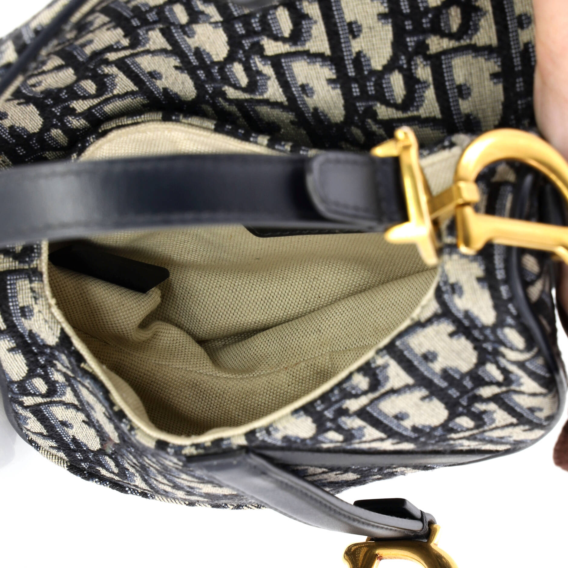 Saddle Handbag Oblique Canvas Mini