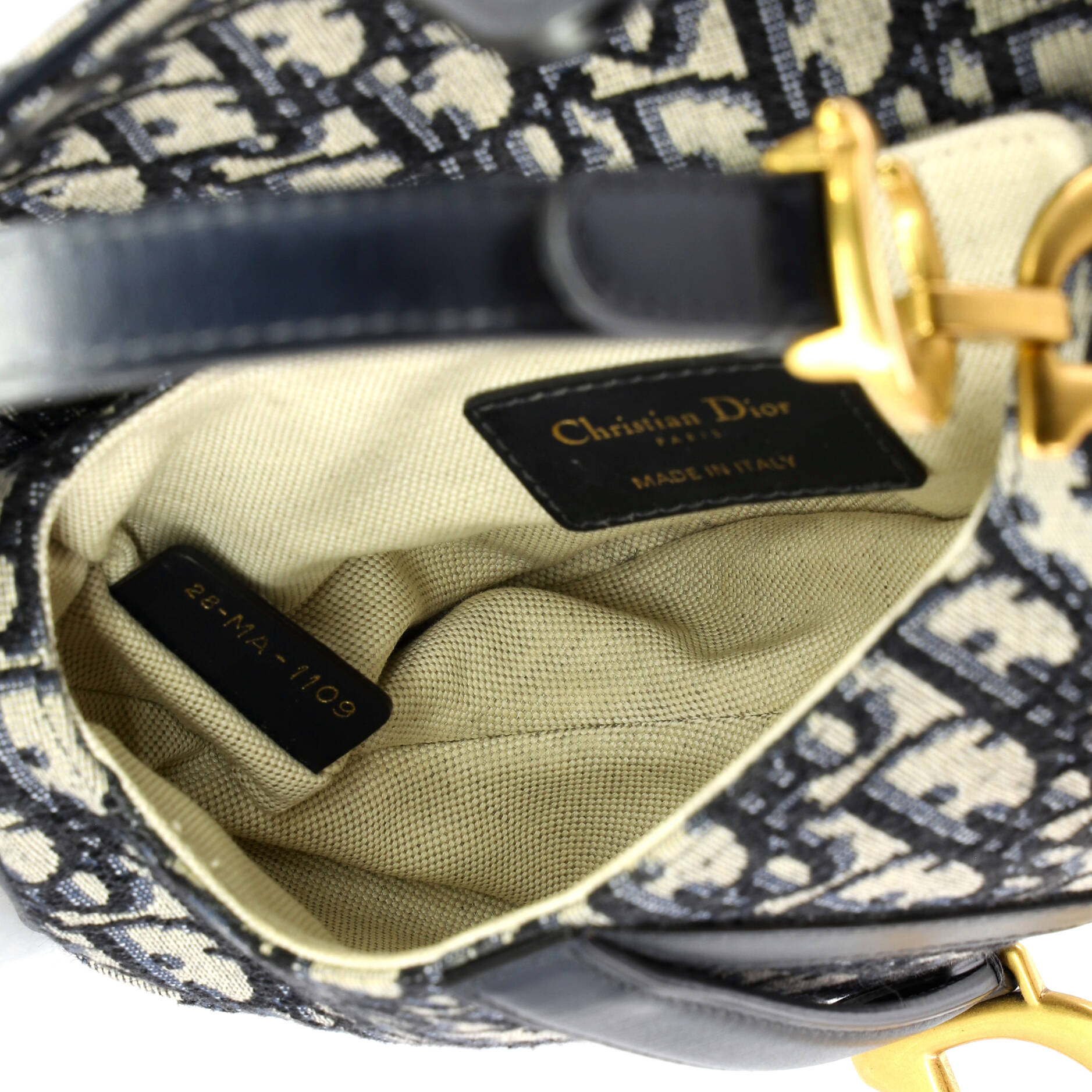 Saddle Handbag Oblique Canvas Mini