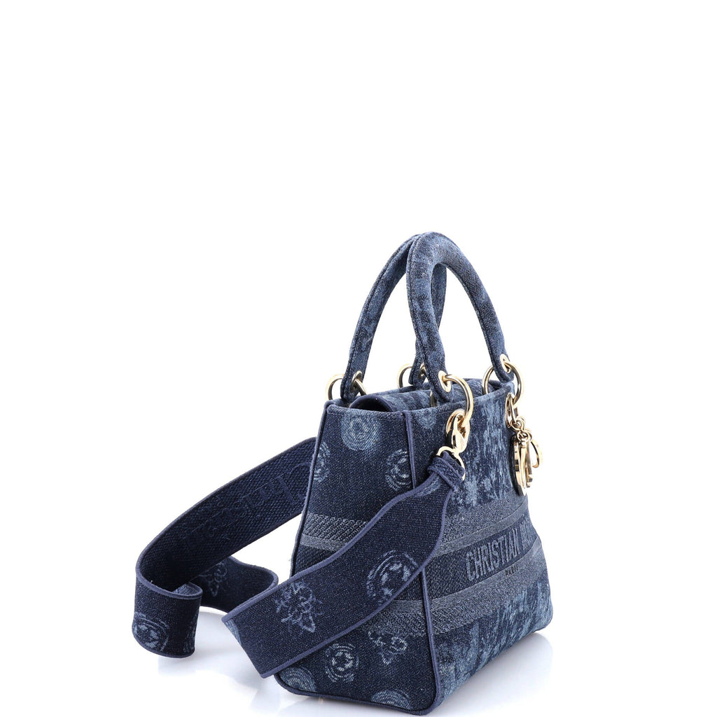 Lady D-Lite Bag Printed Denim Medium