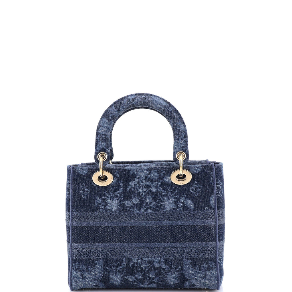 Lady D-Lite Bag Printed Denim Medium