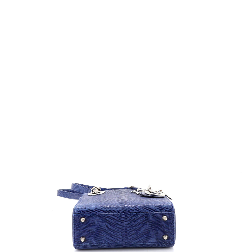 Lady Dior Bag Lizard with Crystal Charms Mini