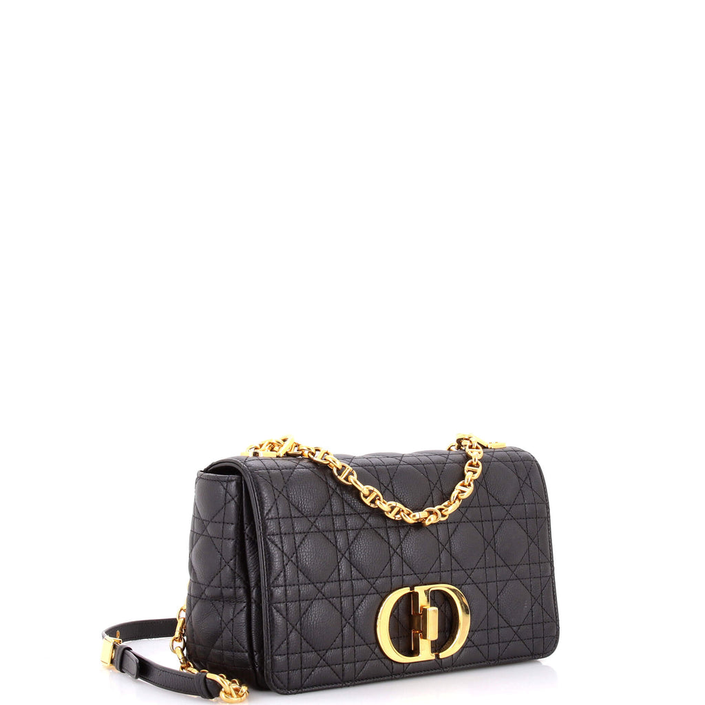 Caro Bag Cannage Quilt Calfskin New Medium