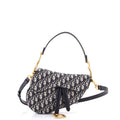 Saddle Handbag with Strap Oblique Canvas Medium