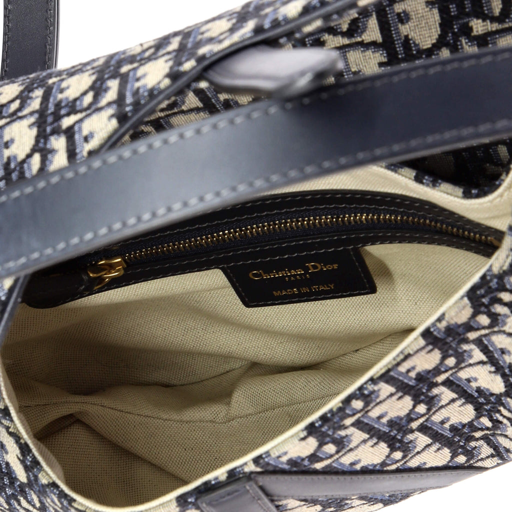 Saddle Handbag with Strap Oblique Canvas Medium