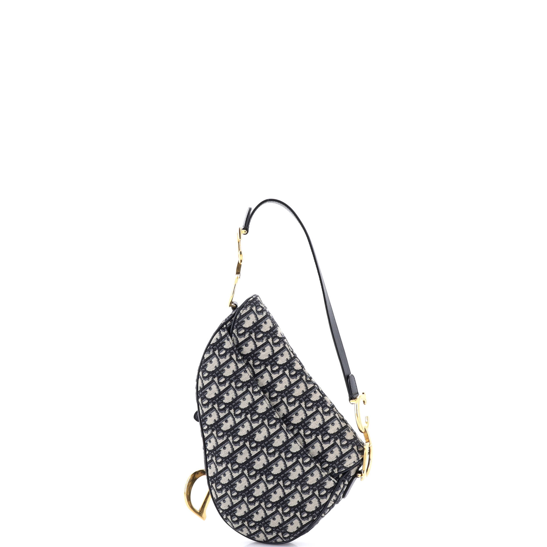 Saddle Handbag with Strap Oblique Canvas Medium