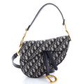 Saddle Handbag with Strap Oblique Canvas Medium
