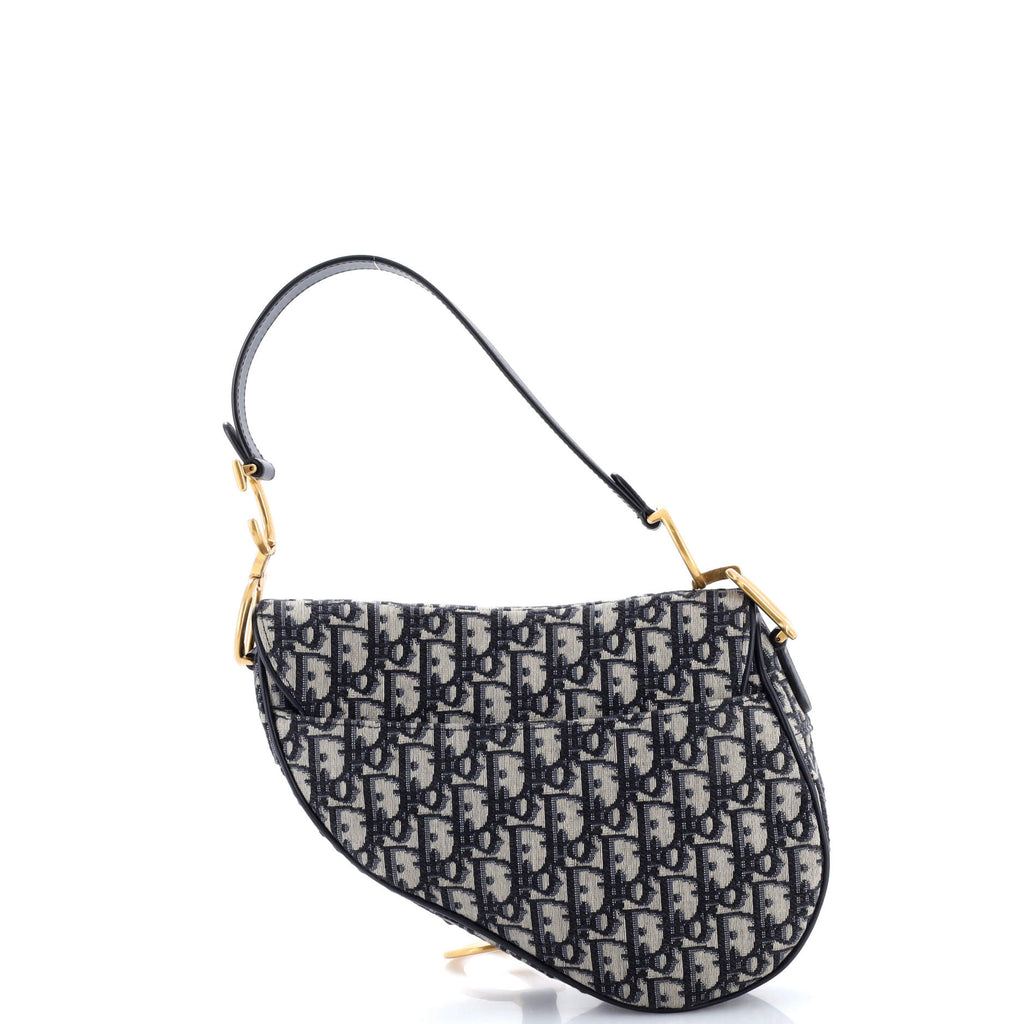 Saddle Handbag with Strap Oblique Canvas Medium