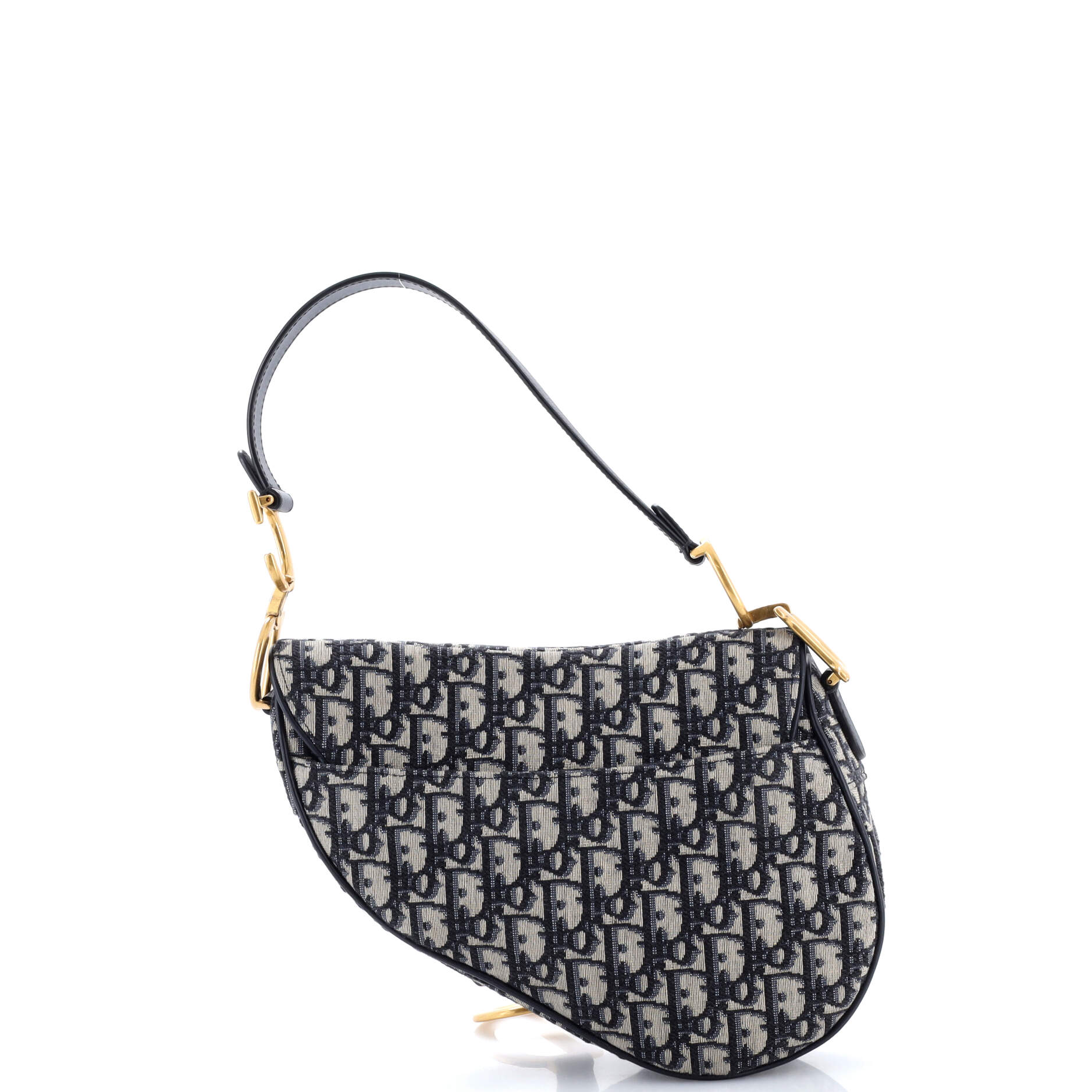 Saddle Handbag with Strap Oblique Canvas Medium