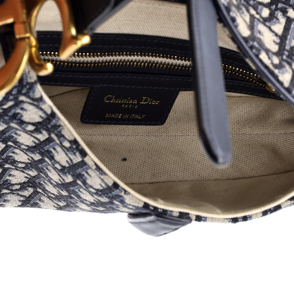 Saddle Handbag with Strap Oblique Canvas Medium