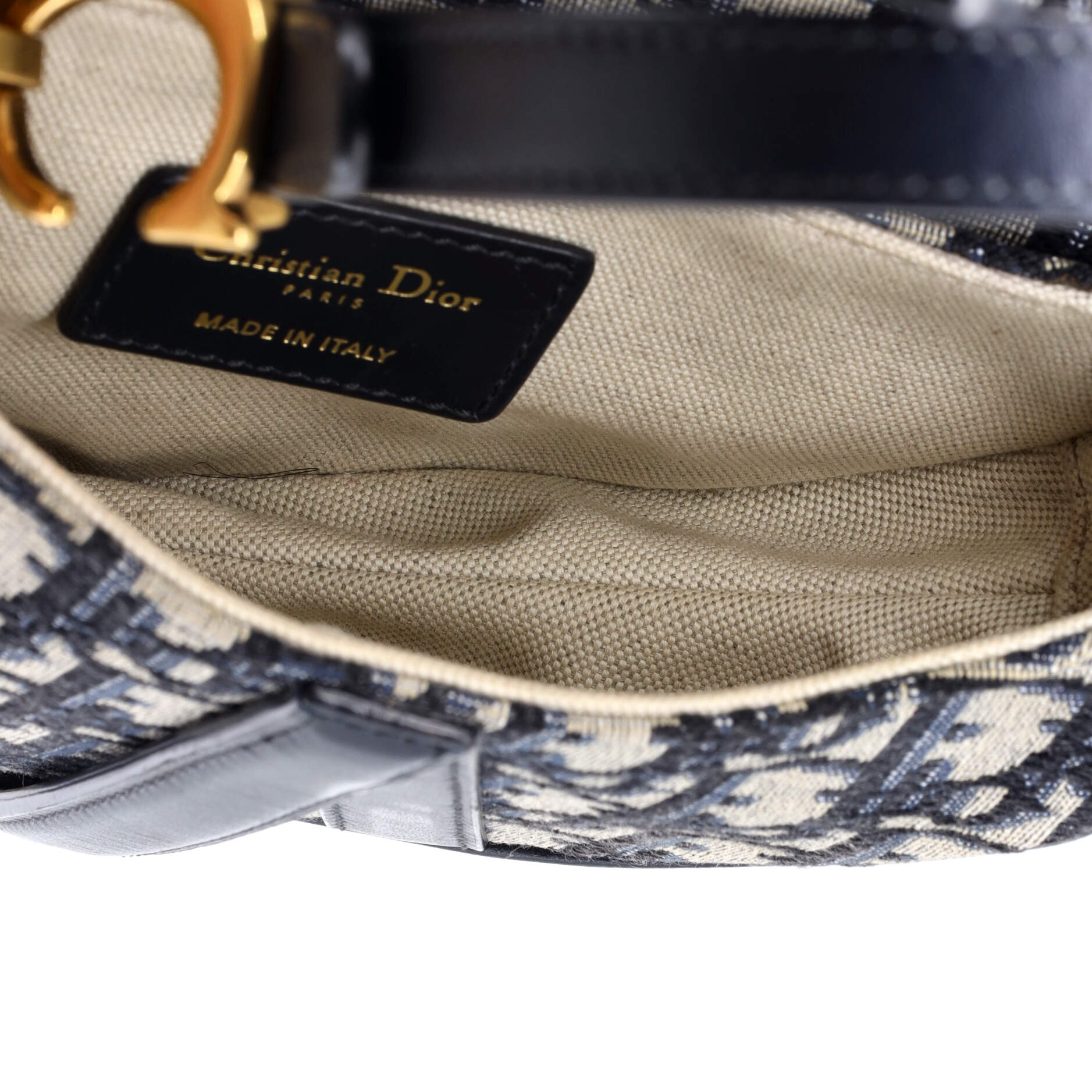 Saddle Handbag Oblique Canvas Mini
