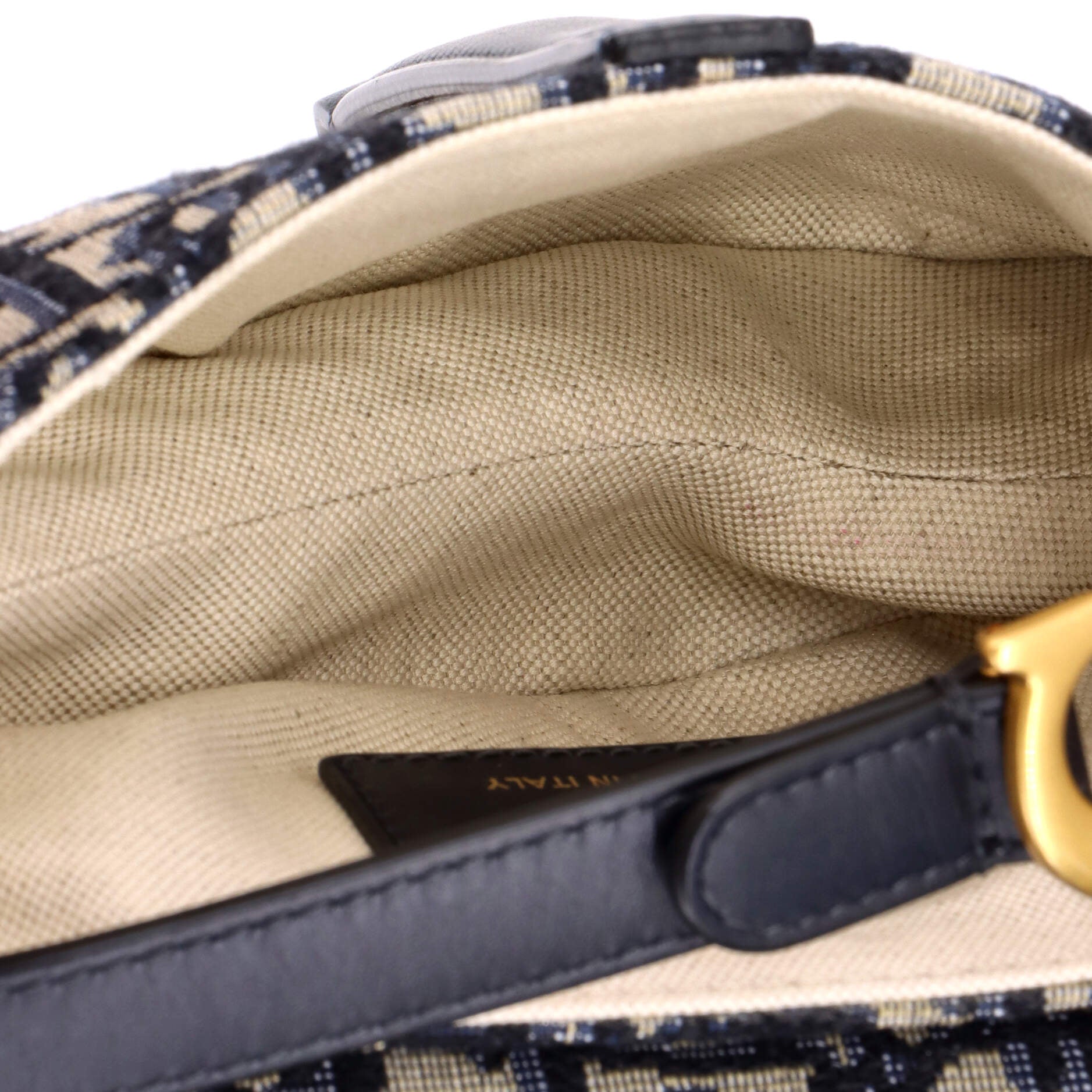 Saddle Handbag Oblique Canvas Mini