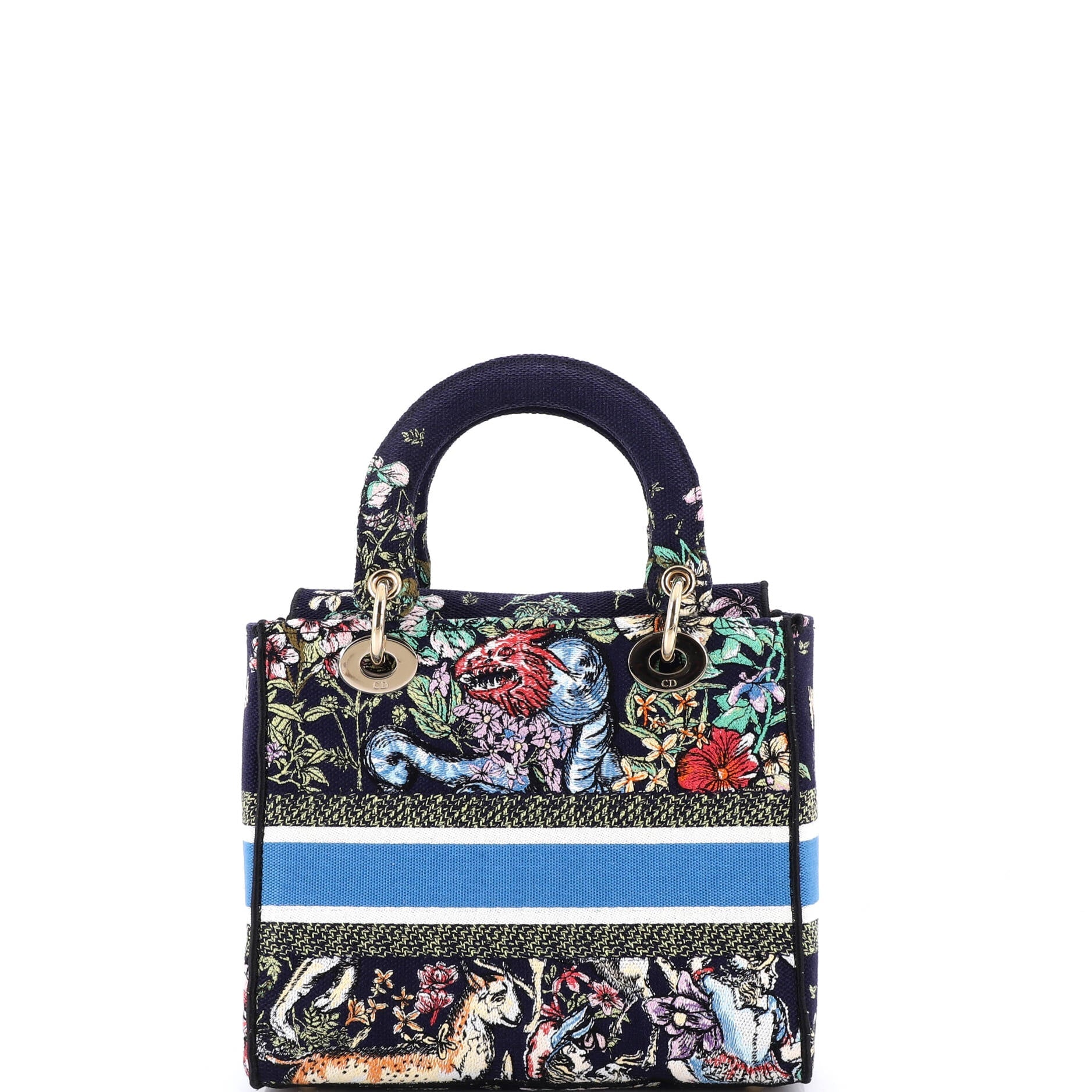 Lady D-Lite Bag Embroidered Canvas Medium