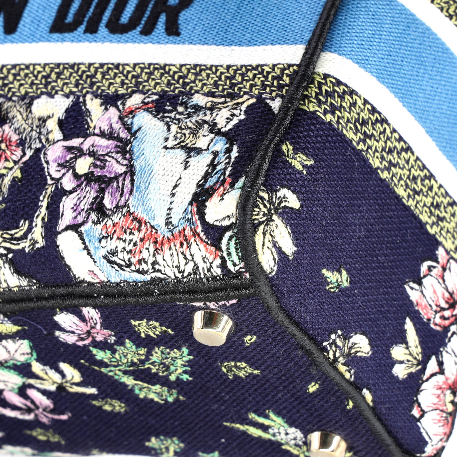 Lady D-Lite Bag Embroidered Canvas Medium