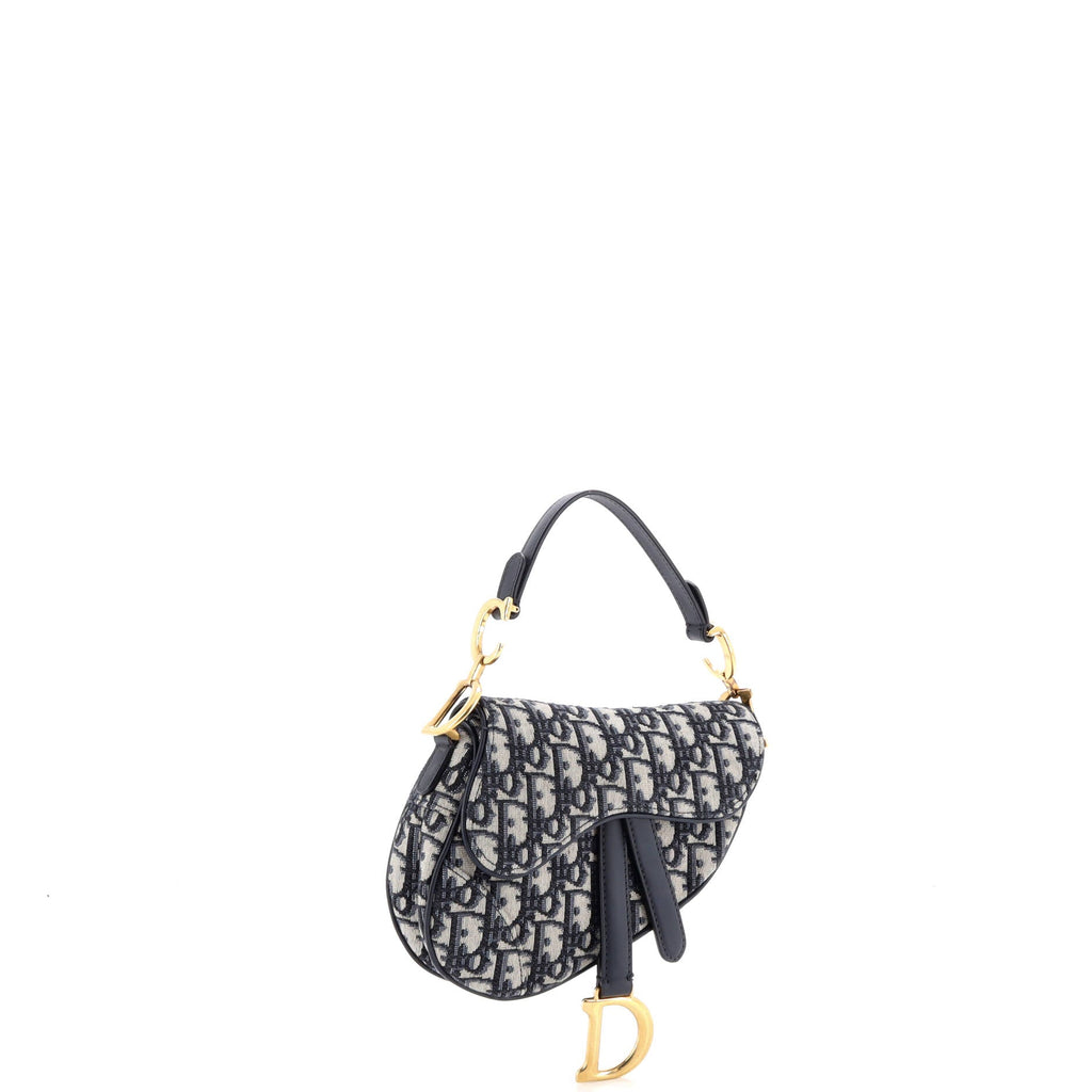 Saddle Handbag Oblique Canvas Mini