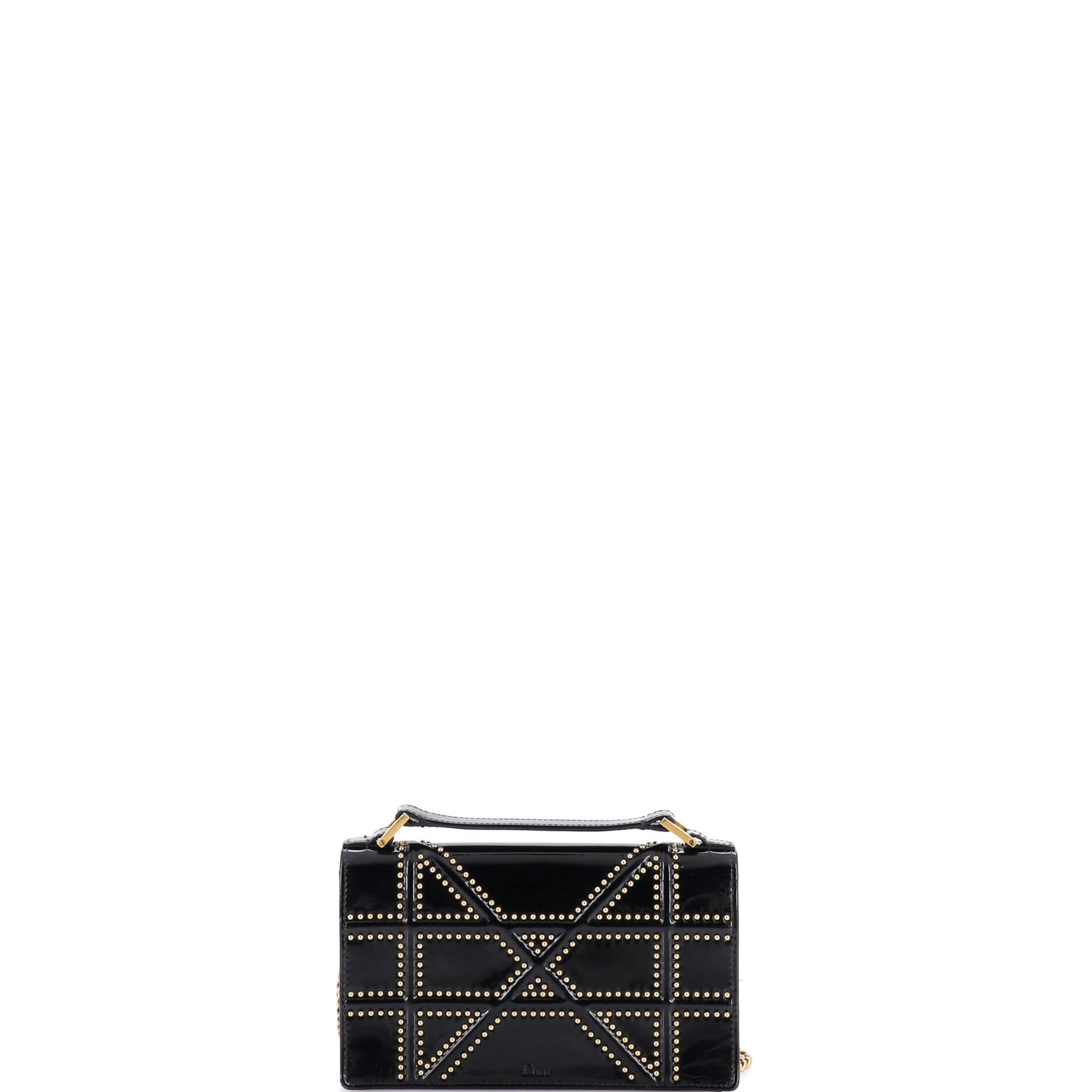 Diorama Chain Flap Clutch Studded Patent