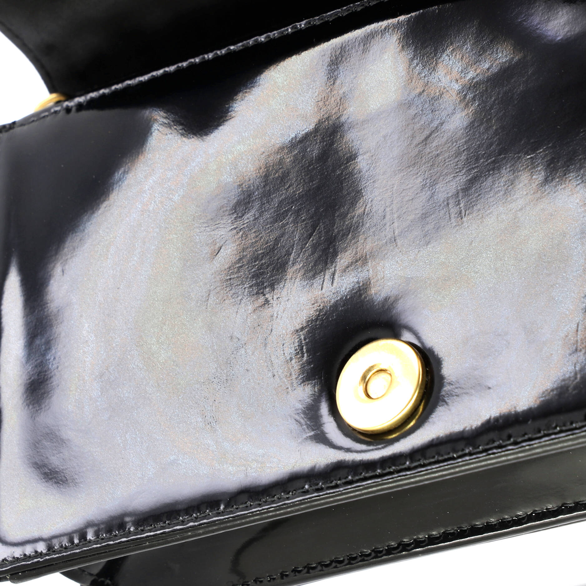 Diorama Chain Flap Clutch Studded Patent