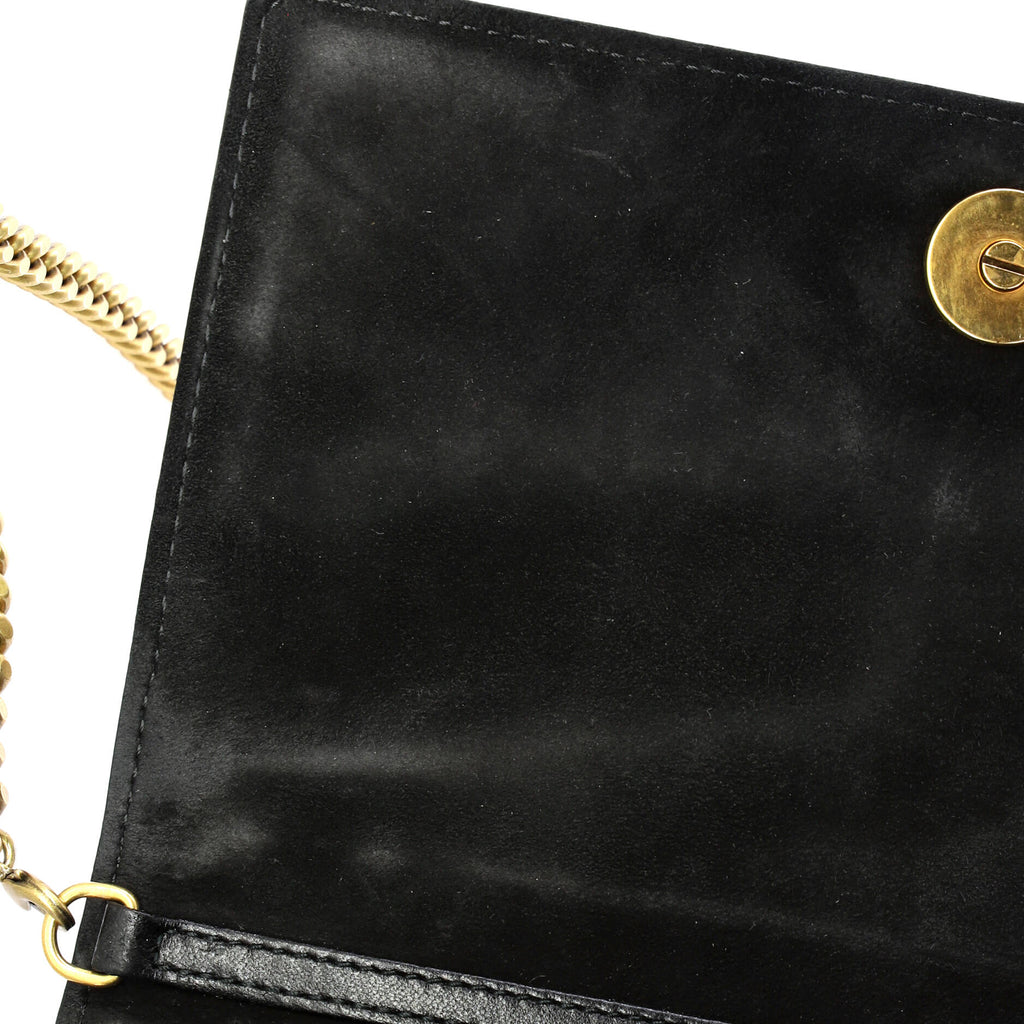Diorama Chain Flap Clutch Studded Patent
