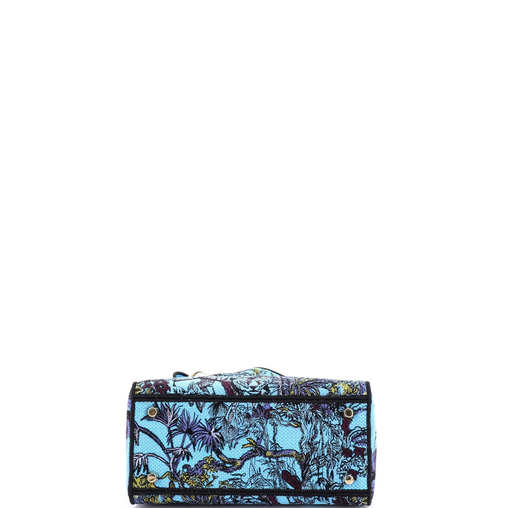 Lady D-Lite Bag Embroidered Canvas Medium