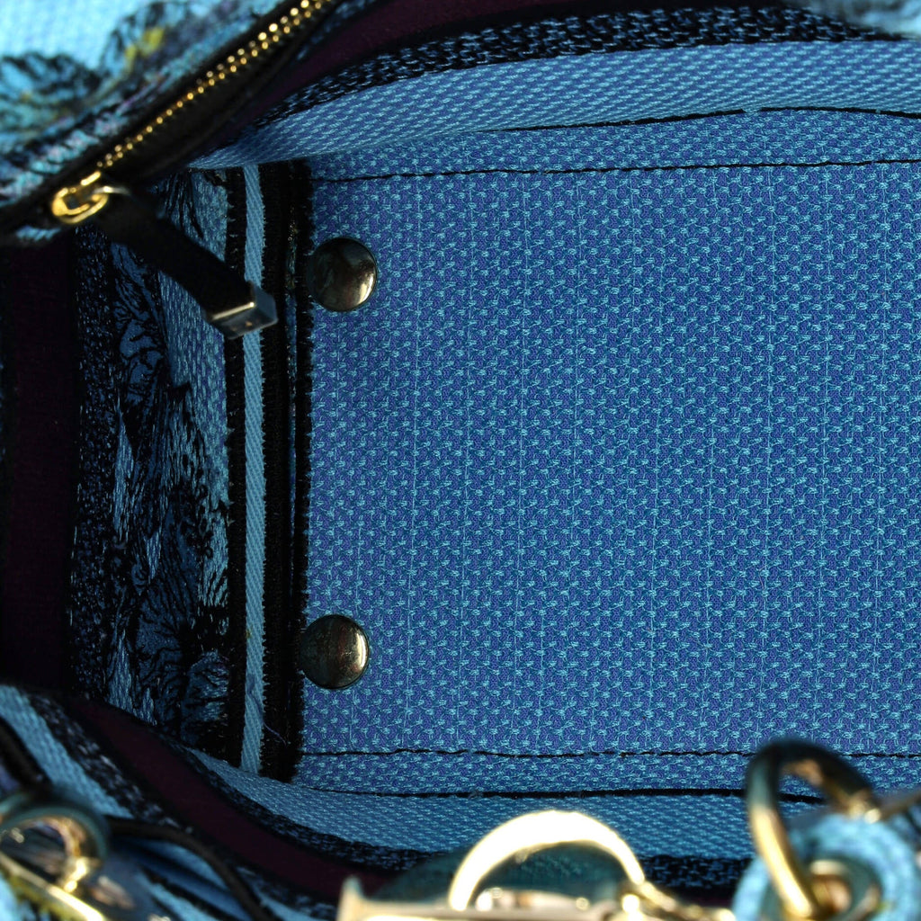 Lady D-Lite Bag Embroidered Canvas Medium