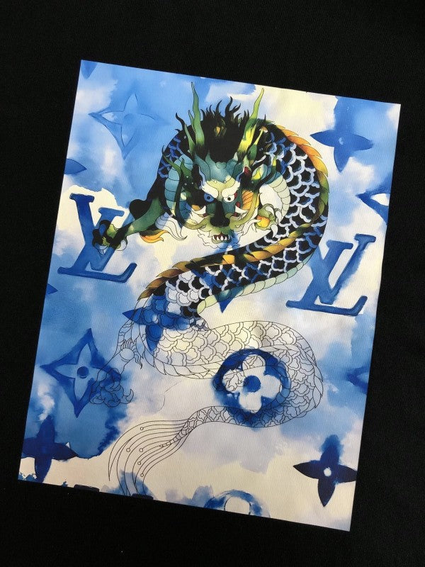 L X V Dragon Cloud printed T-shirt