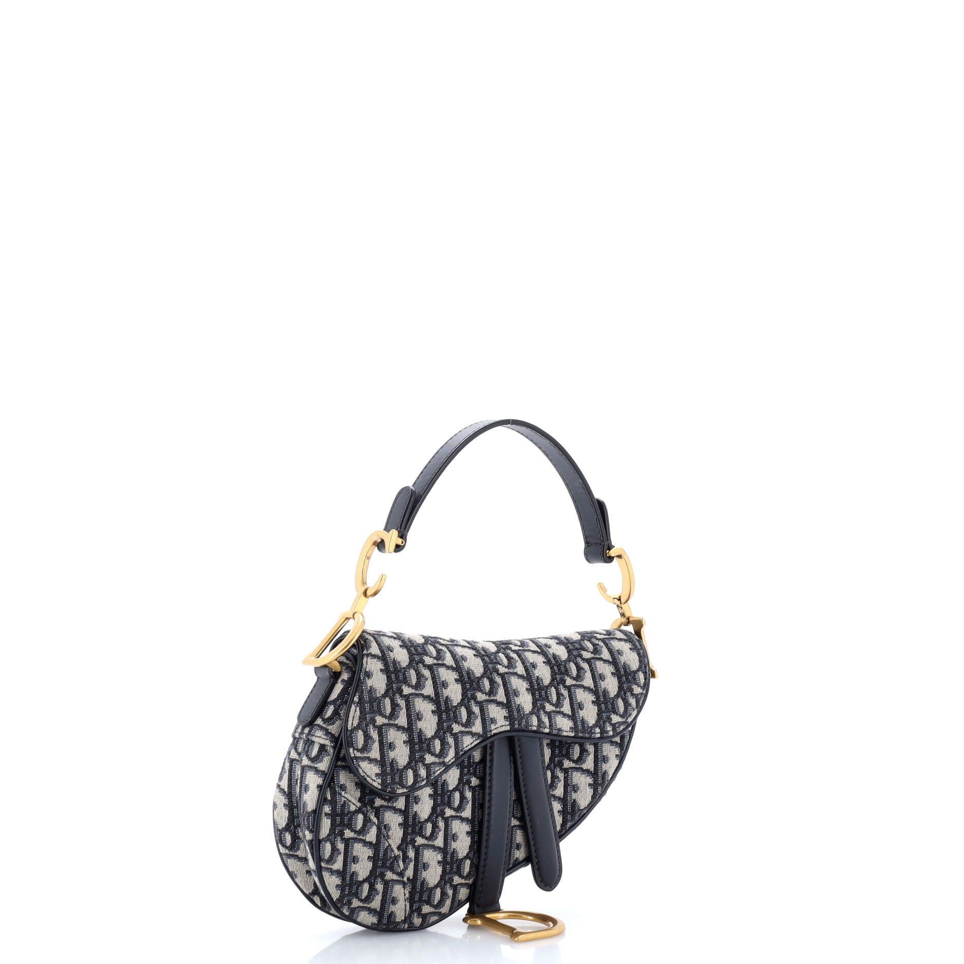 Saddle Handbag Oblique Canvas Mini