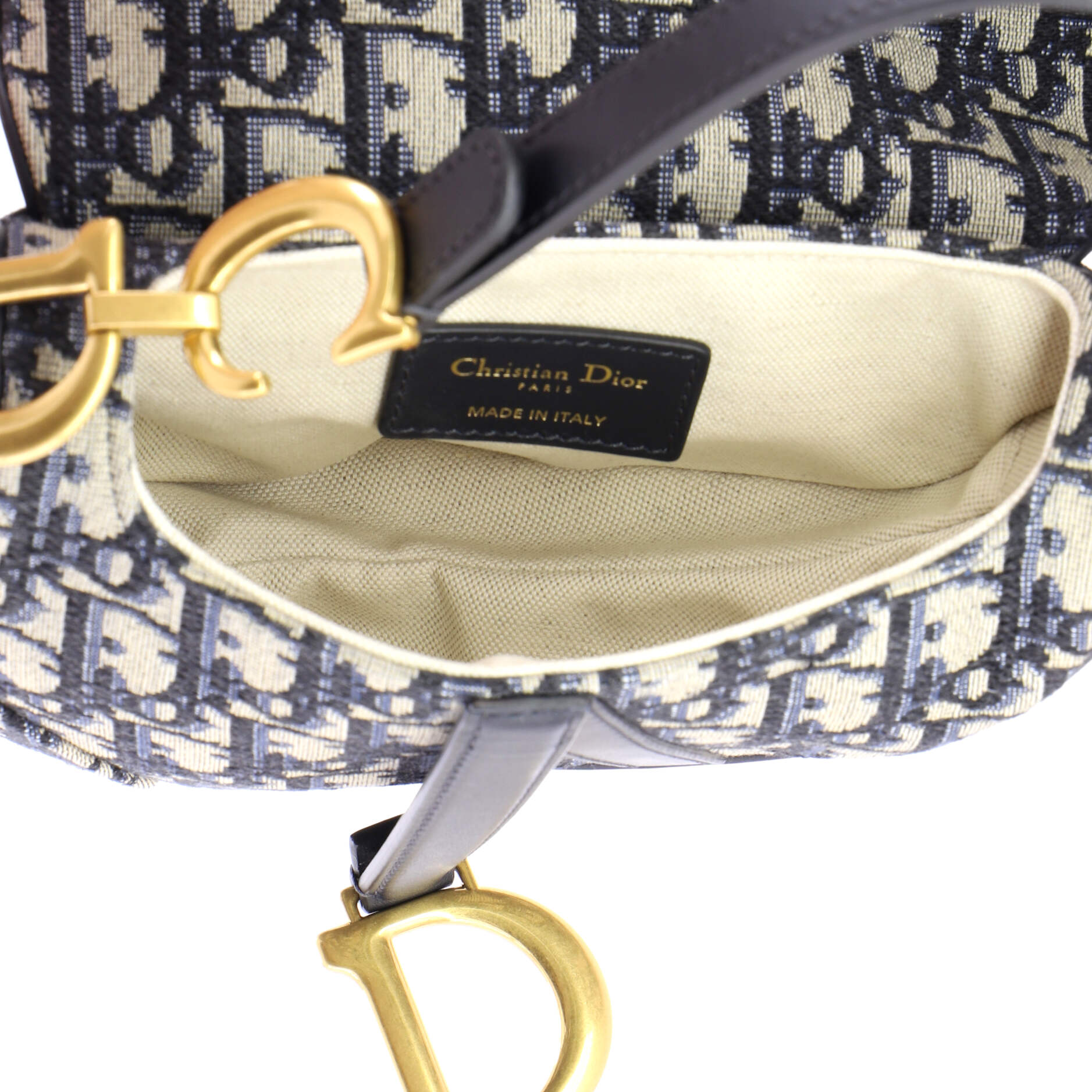 Saddle Handbag Oblique Canvas Mini