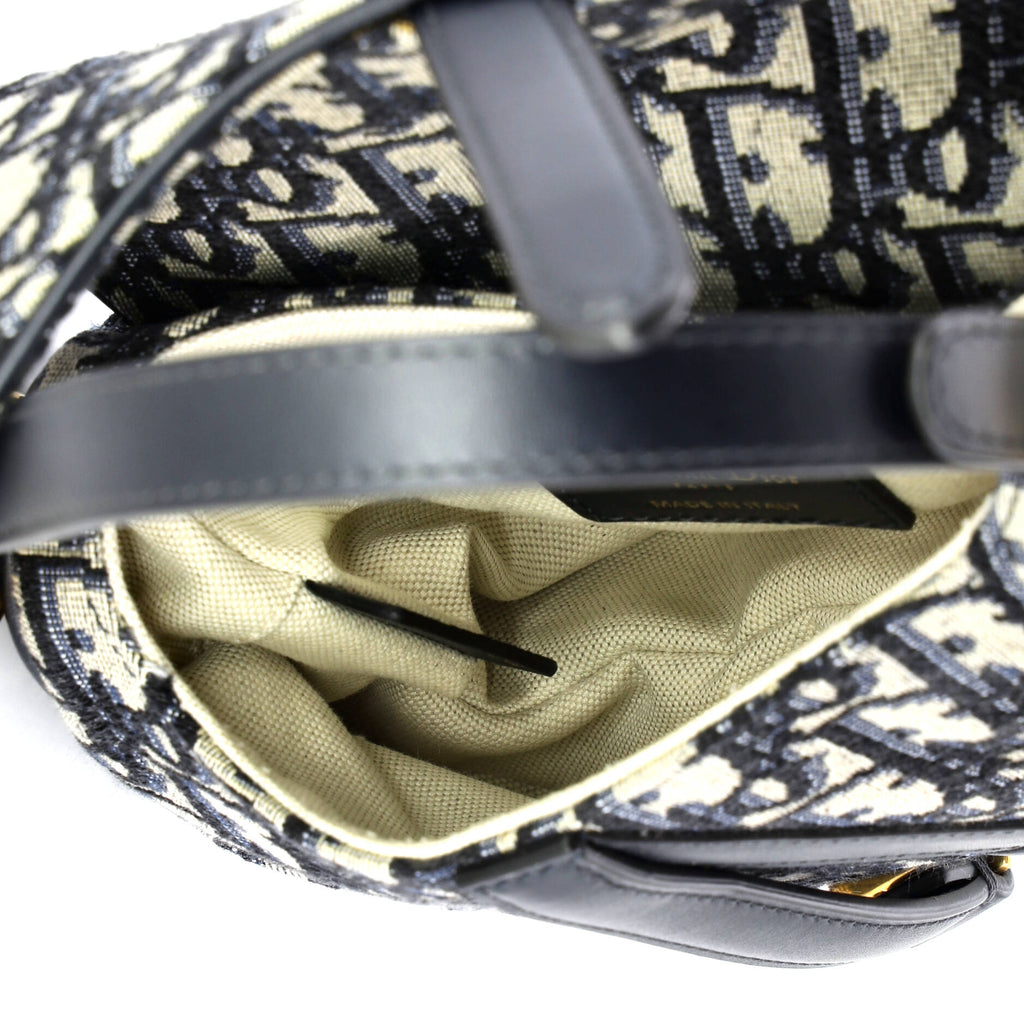 Saddle Handbag Oblique Canvas Mini