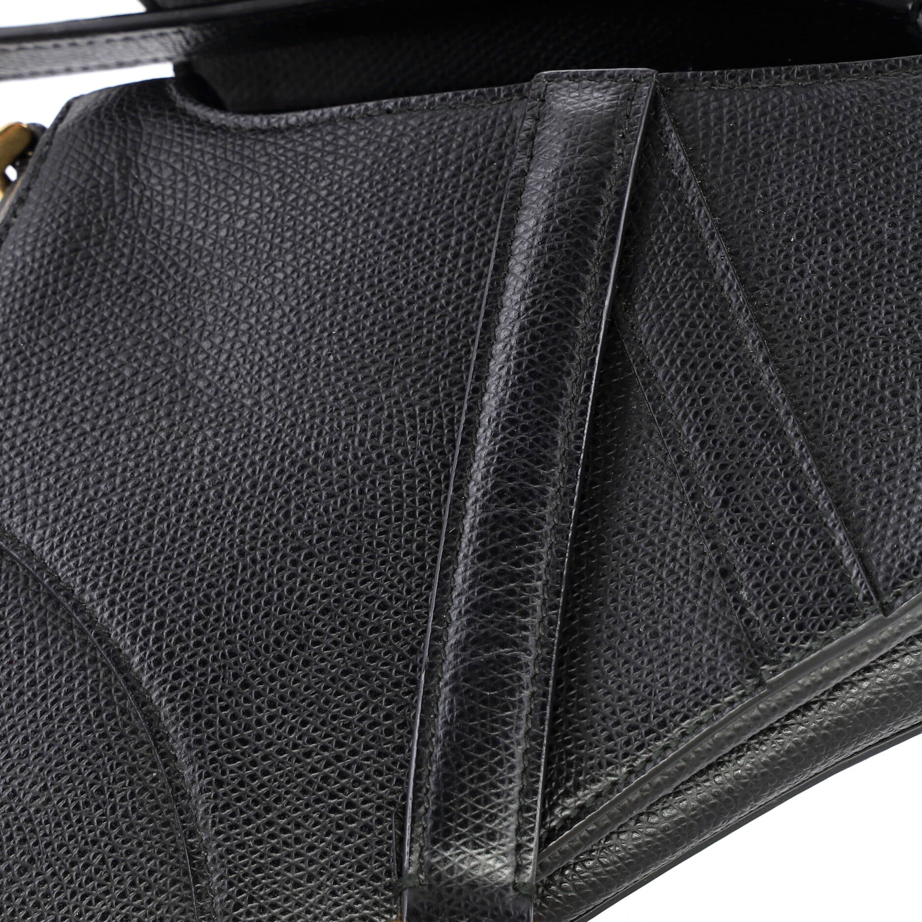 Saddle Handbag Leather Mini