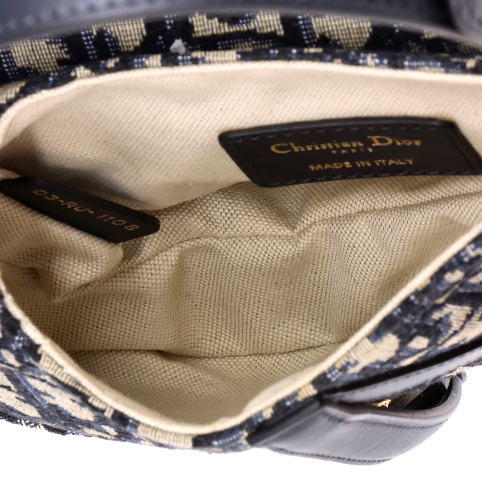 Saddle Handbag Oblique Canvas Mini