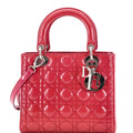 Lady Dior Bag Cannage Quilt Patent Medium
