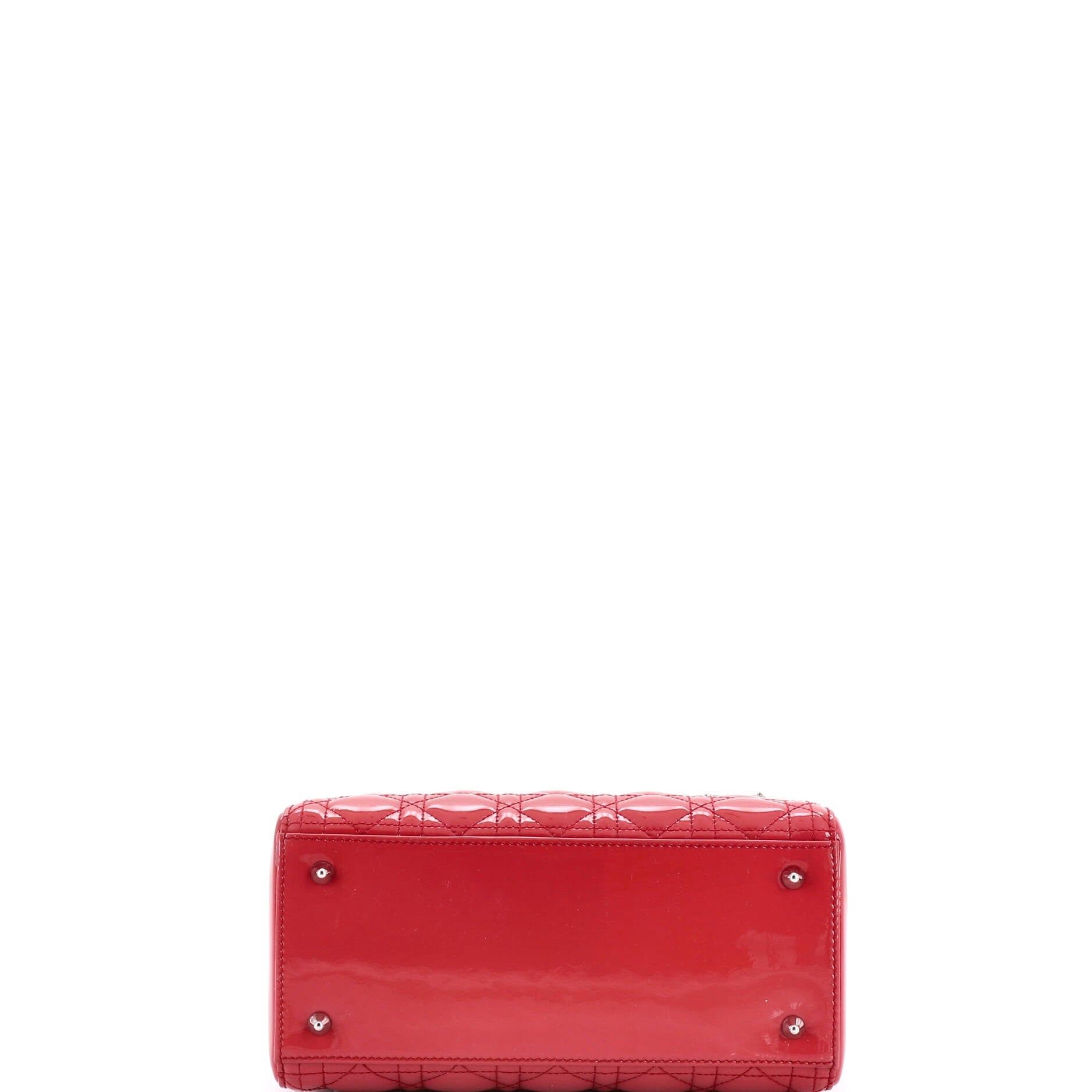 Lady Dior Bag Cannage Quilt Patent Medium