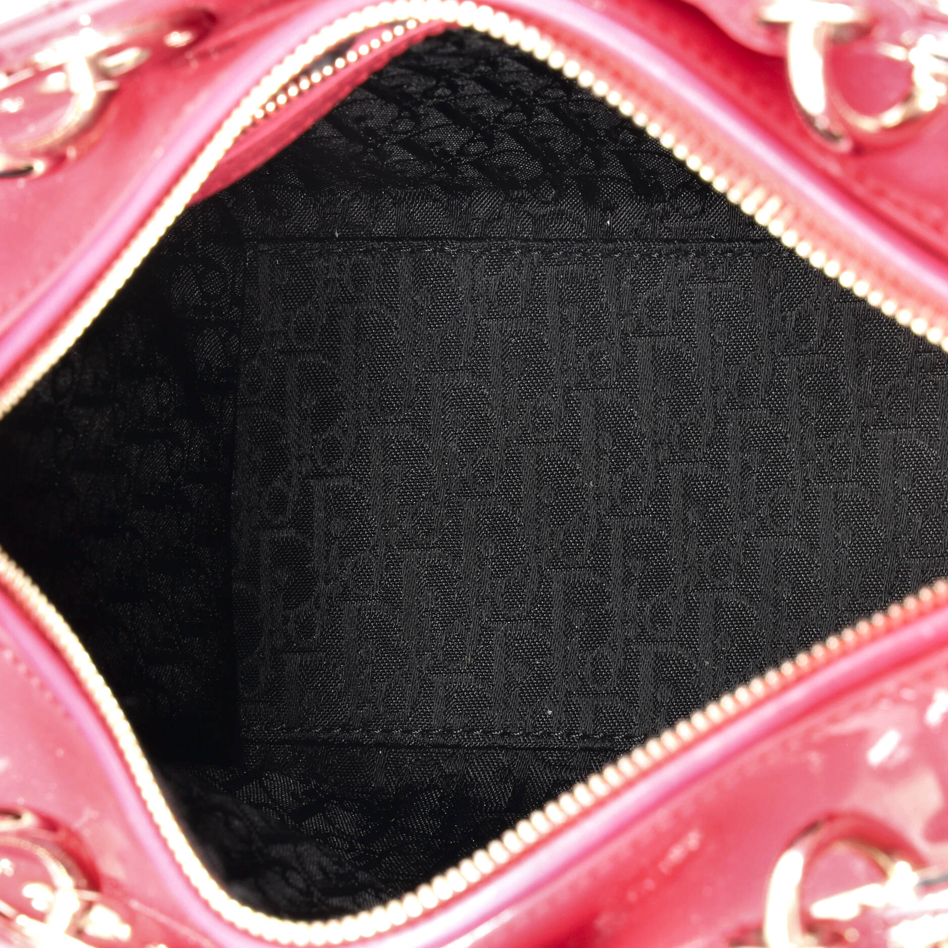Lady Dior Bag Cannage Quilt Patent Medium