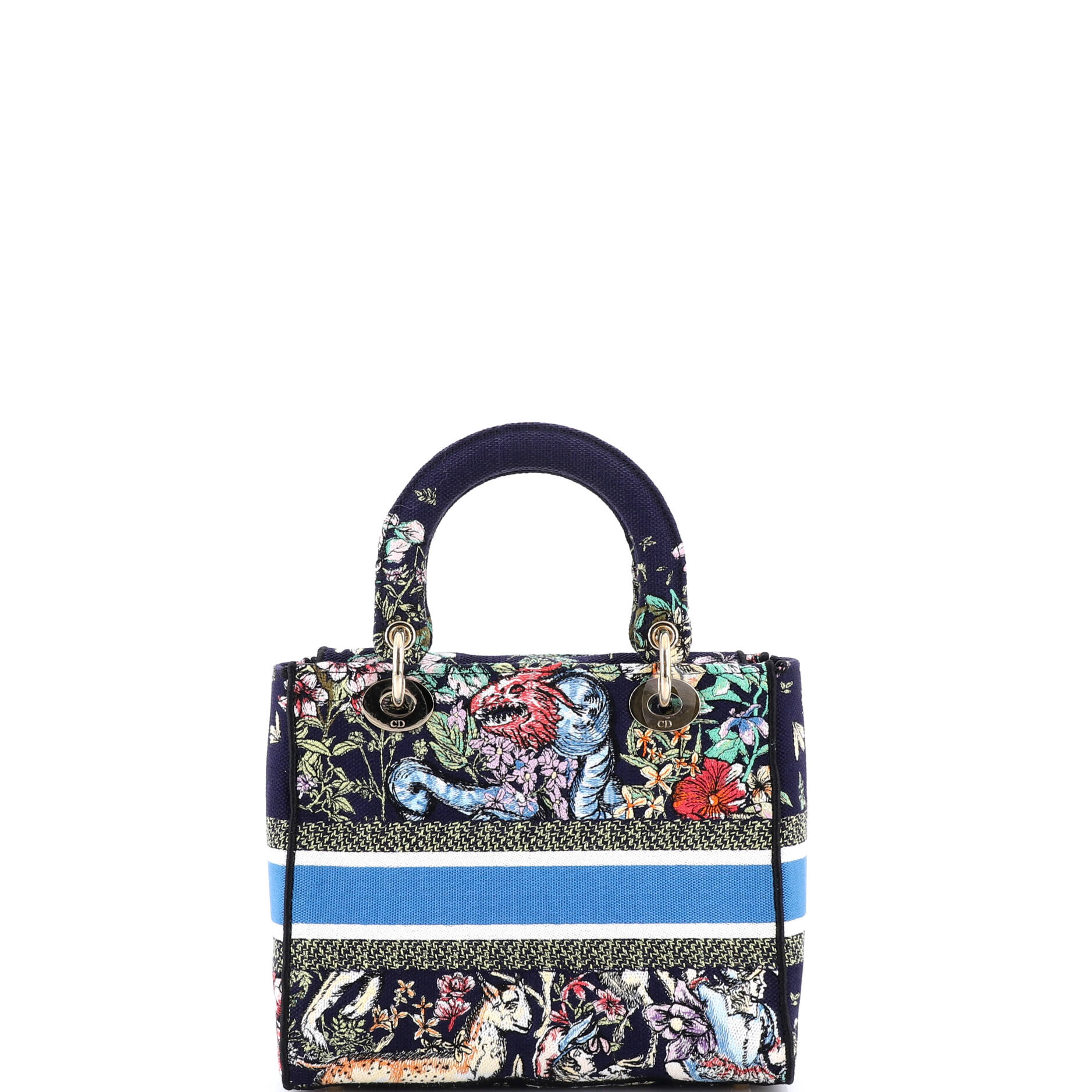 Lady D-Lite Bag Embroidered Canvas Medium