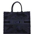 Book Tote Camouflage Embroidered Canvas Large