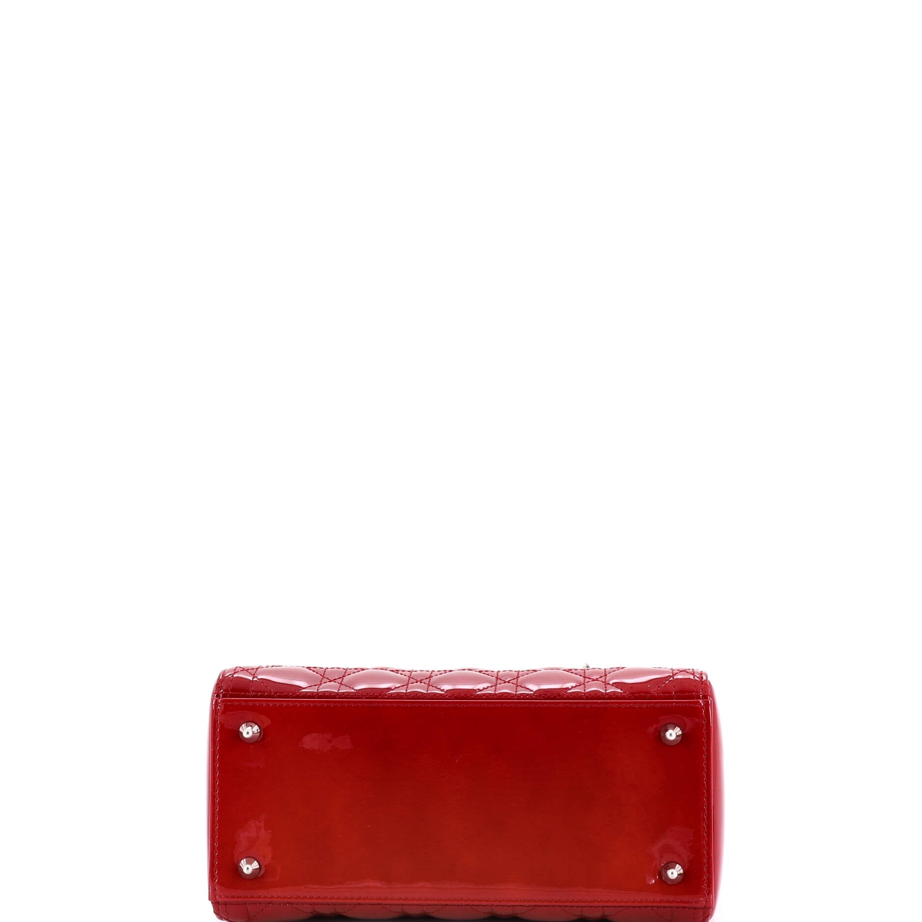 Lady Dior Bag Cannage Quilt Patent Medium