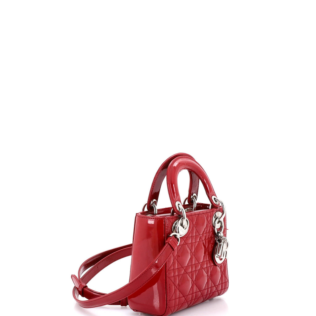 Lady Dior Bag Cannage Quilt Patent Mini
