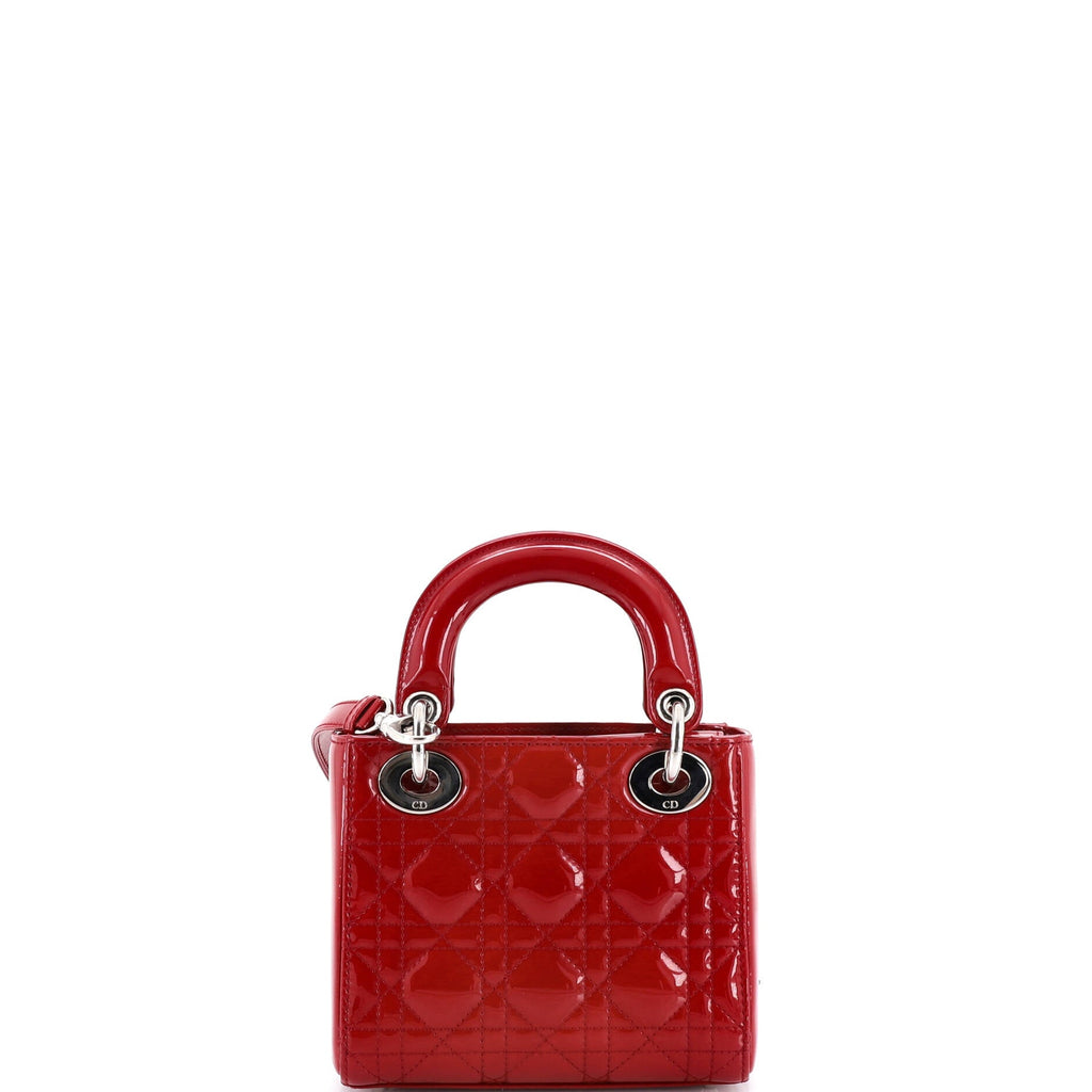 Lady Dior Bag Cannage Quilt Patent Mini