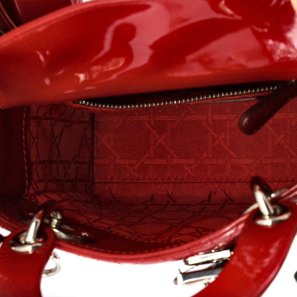 Lady Dior Bag Cannage Quilt Patent Mini