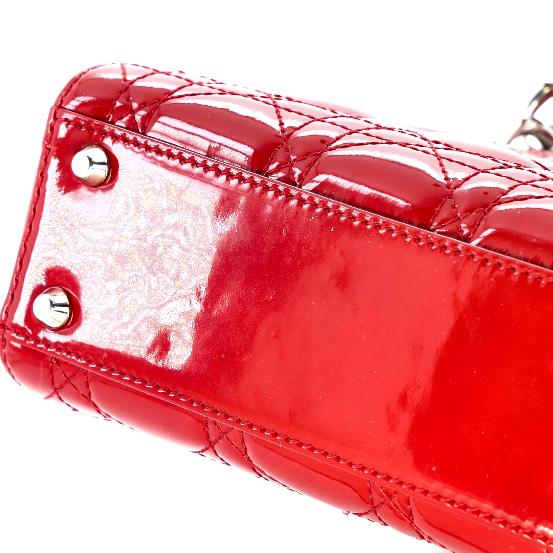 Lady Dior Bag Cannage Quilt Patent Mini