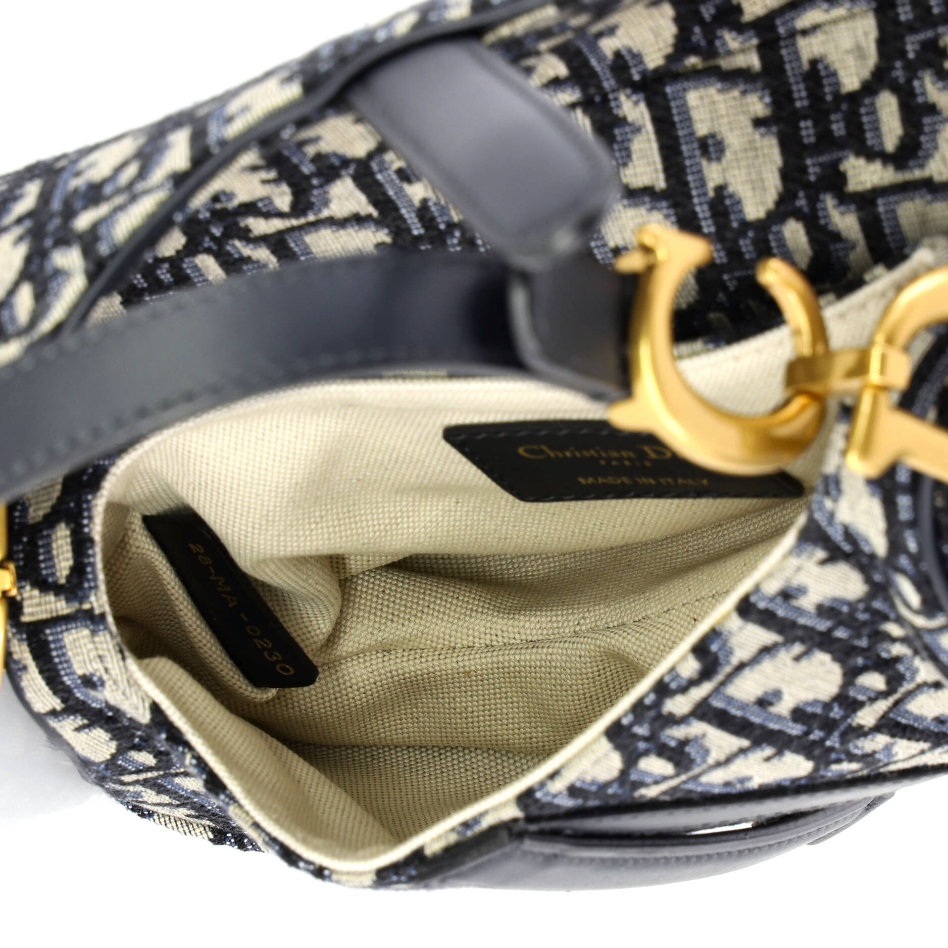 Saddle Handbag Oblique Canvas Mini