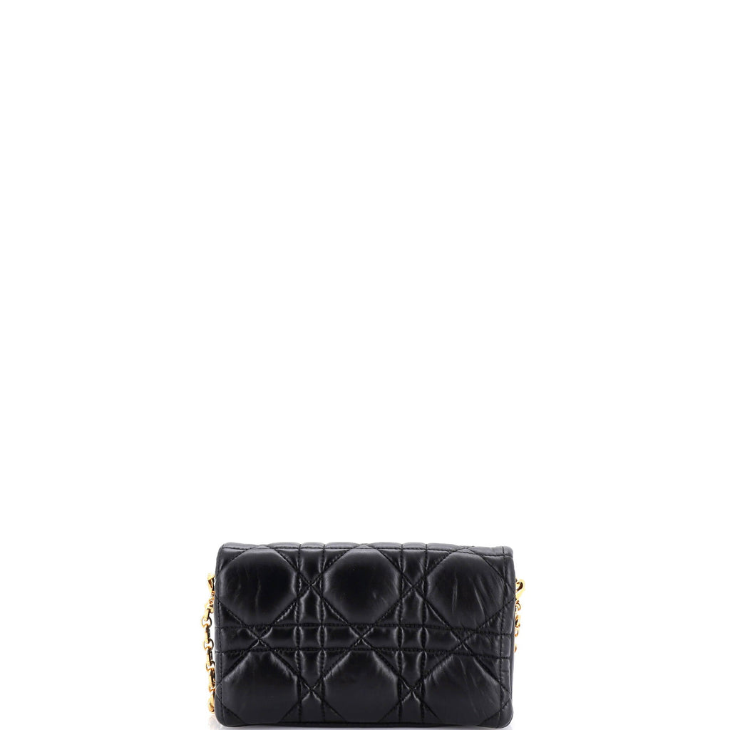 Caro Flap Pouch with Chain Macrocannage Quilt Calfskin Mini