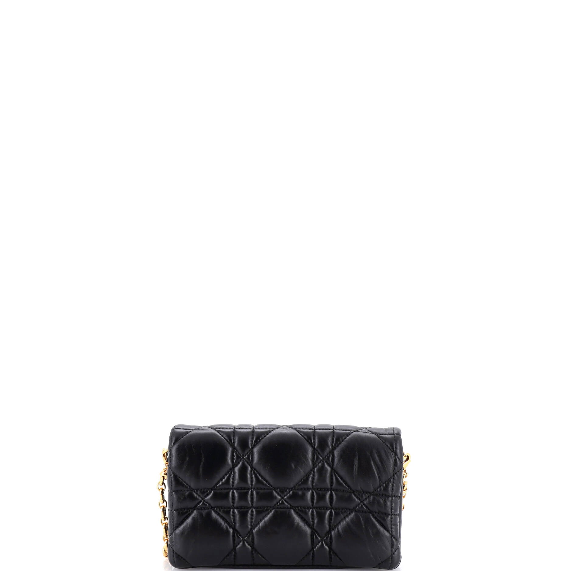 Caro Flap Pouch with Chain Macrocannage Quilt Calfskin Mini