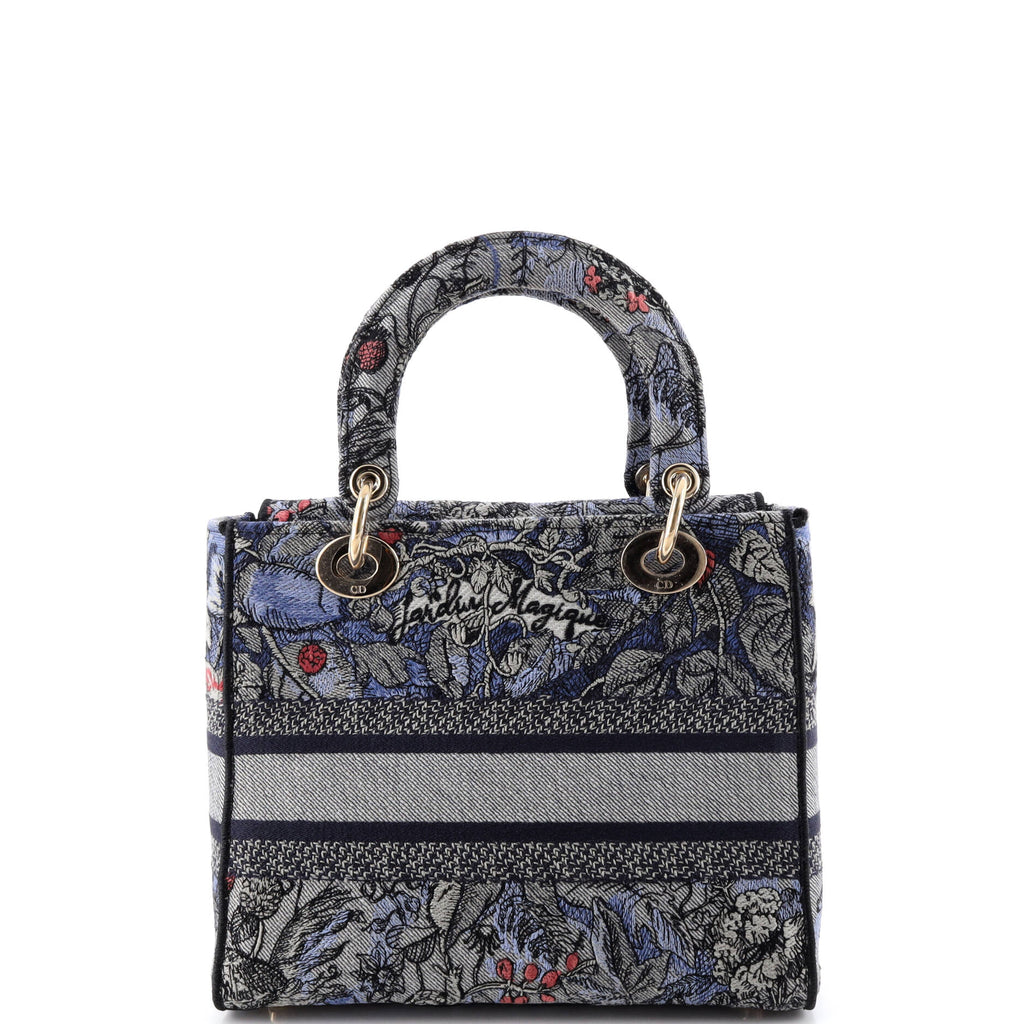 Lady D-Lite Bag Embroidered Canvas Medium
