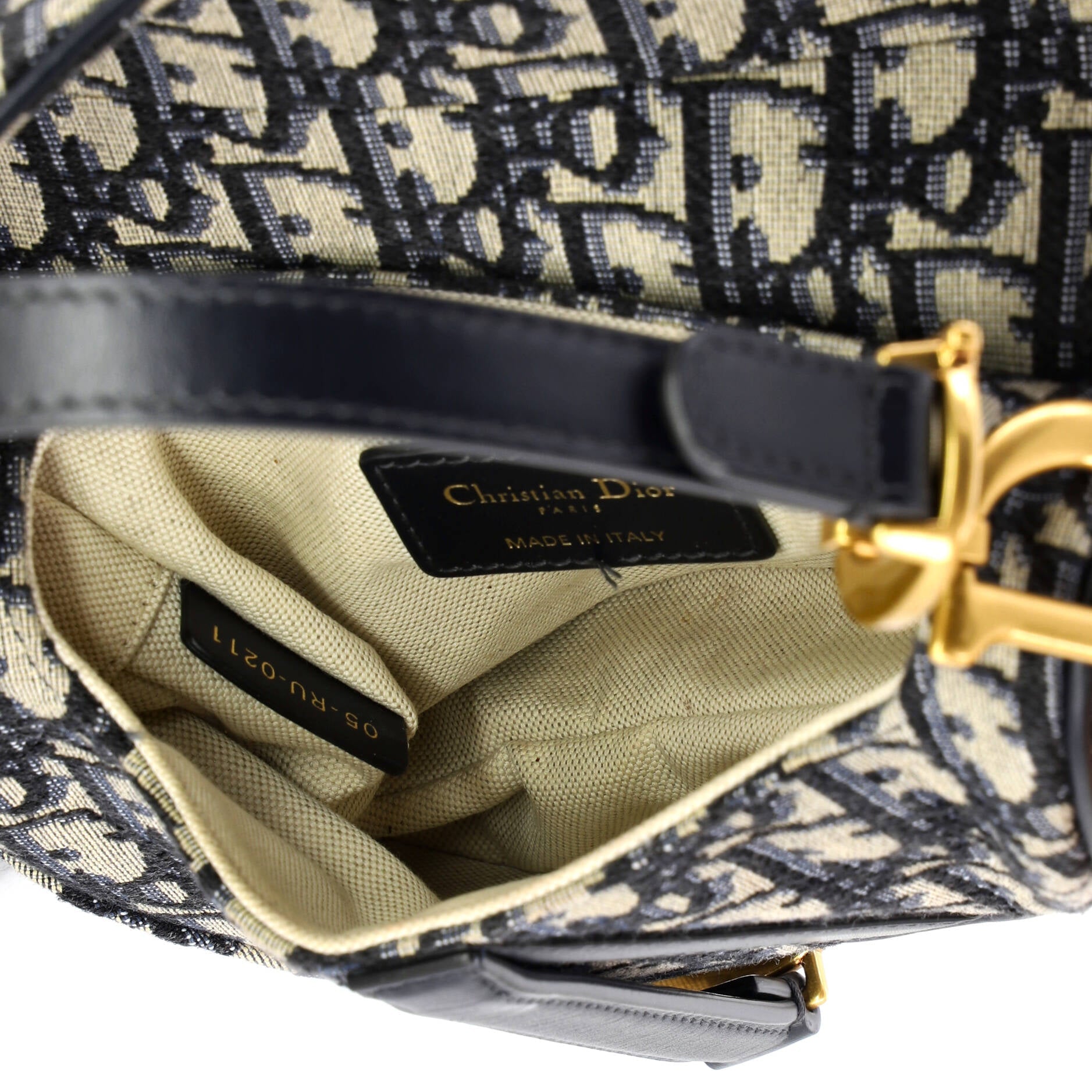 Saddle Handbag Oblique Canvas Mini